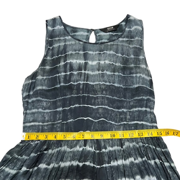 NEUW for Anthropologie Blue/Gray Shibori Cutout Maxi Dress Size Large - Picture 9 of 14